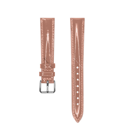 Peach Glossy Smooth Leather Strap