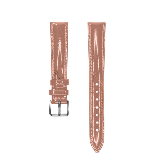 Peach Glossy Smooth Leather Strap