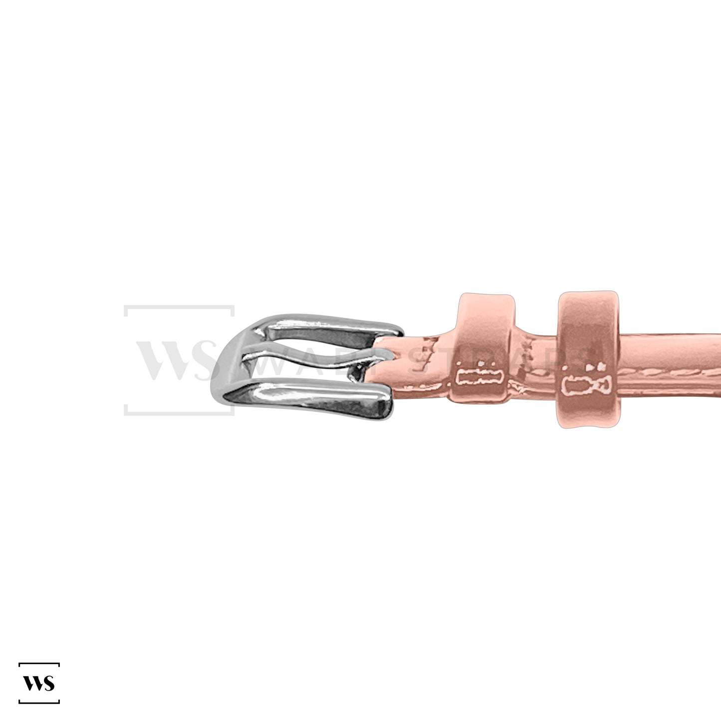 Peach Glossy Smooth Leather Strap