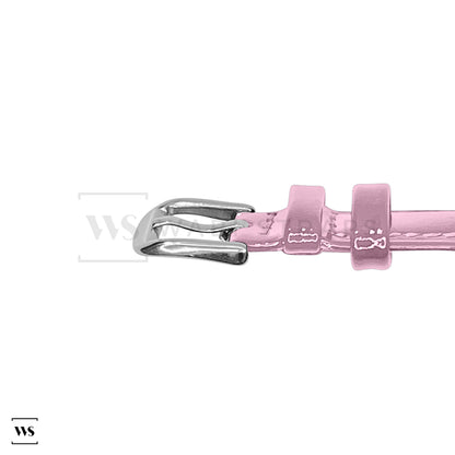 Pink Glossy Smooth Leather Strap