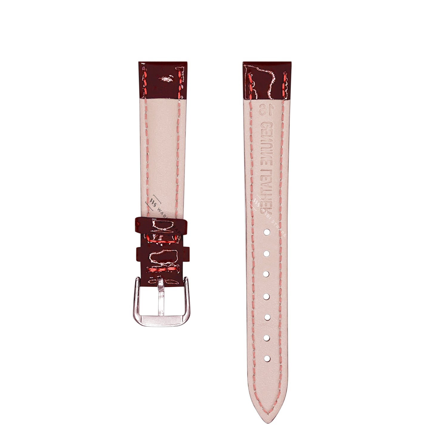 Red Glossy Smooth Leather Strap