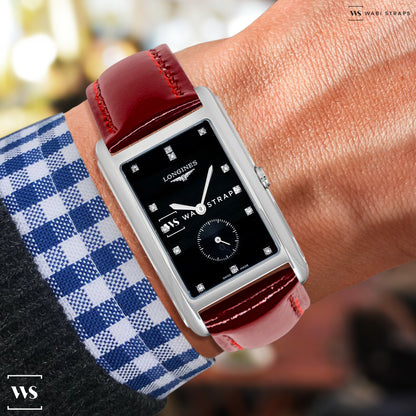 Red Glossy Smooth Leather Strap