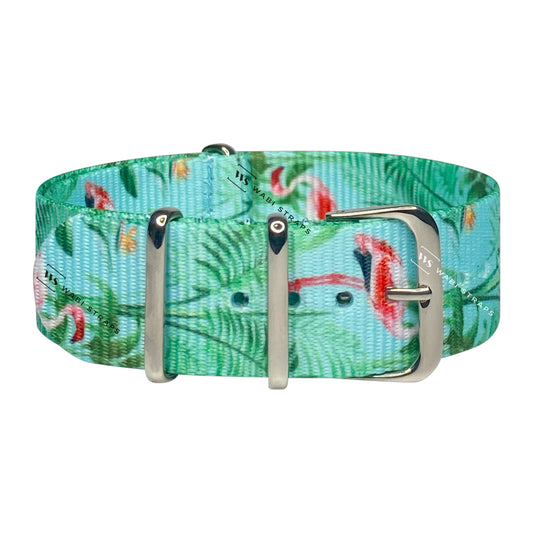 Ferns & Flamingos Printed Strap