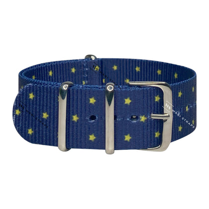 Blue Watashi Wa Star Motif Strap