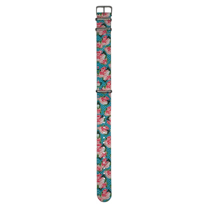 Pink Carnation Floral Strap