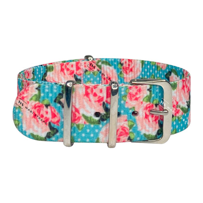 Pink Carnation Floral Strap