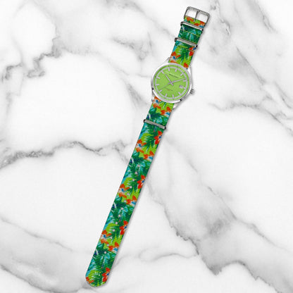 Tropical Hibiscus Floral Strap