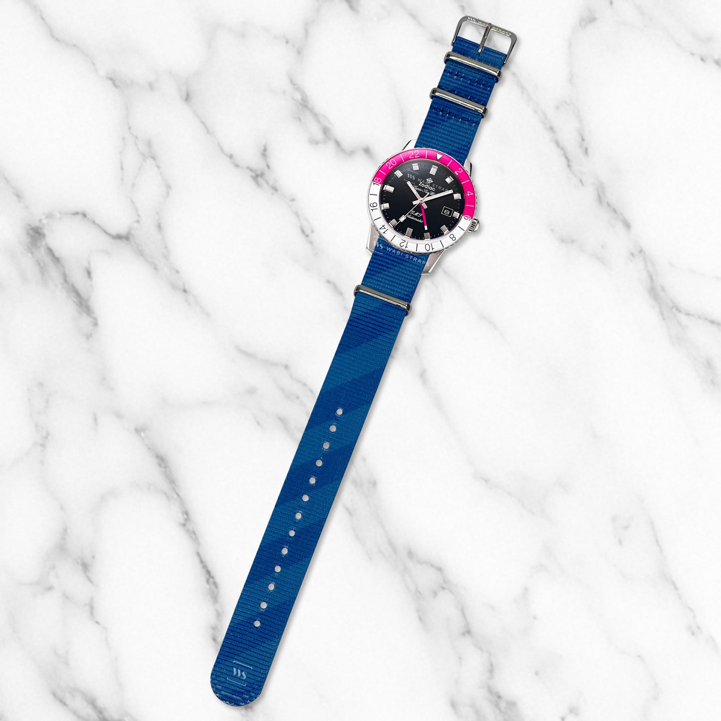 Regimental Blue Graphic Strap