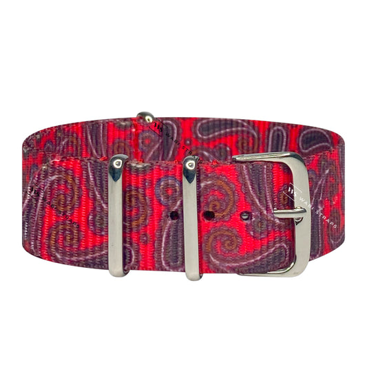 Blood Paisley Printed Strap