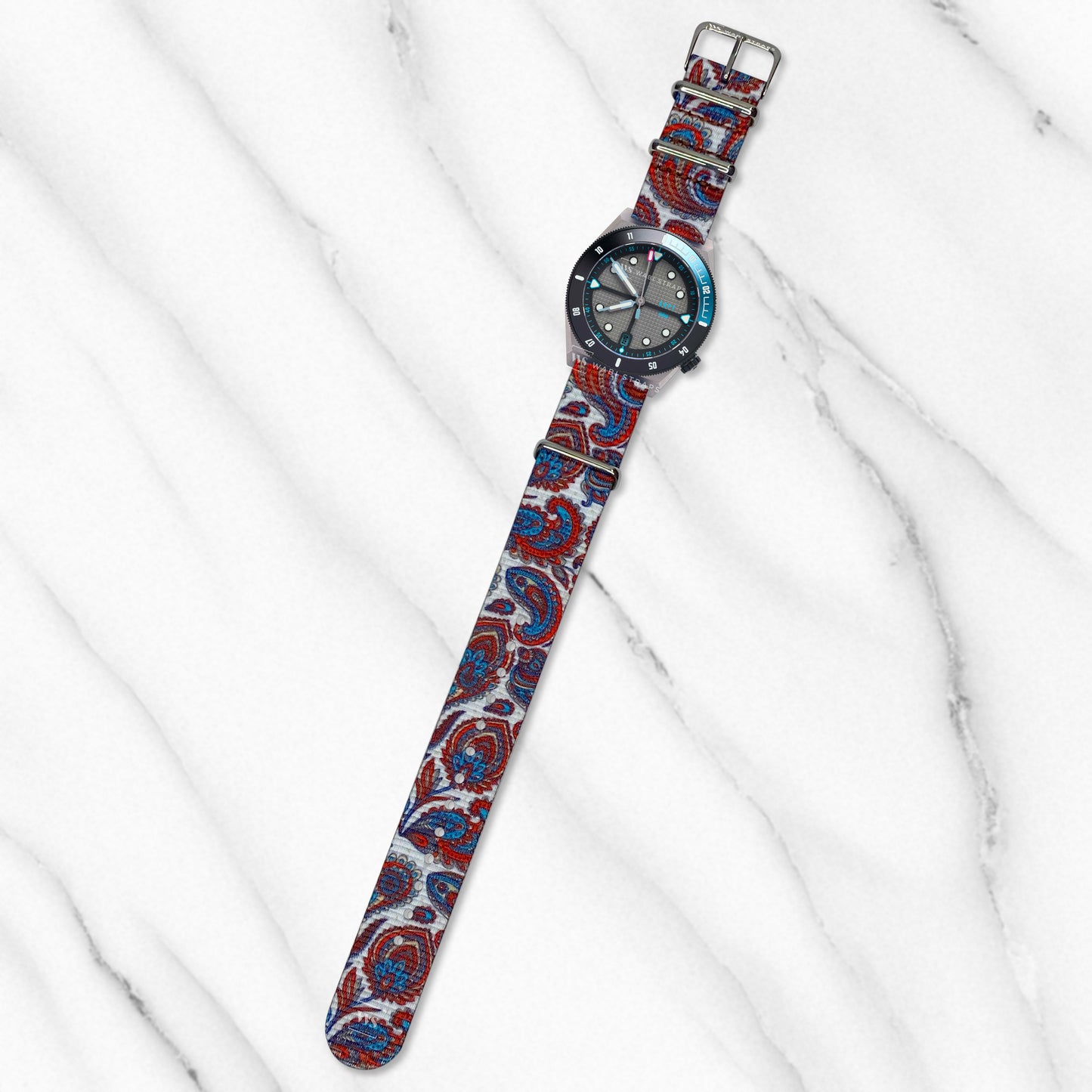 Snow Paisley Printed Strap