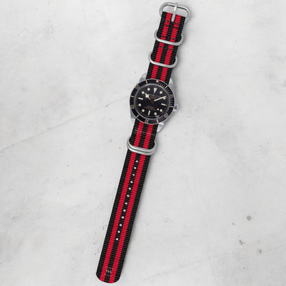 Black & Red Striped ZULU Strap