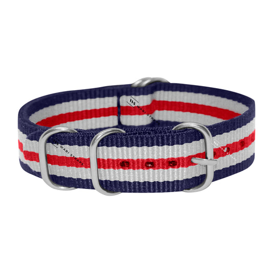 Blue, White & Red Striped NavSpec Strap