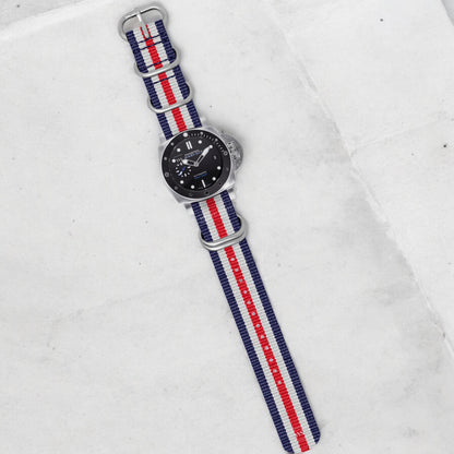 Blue, White & Red Striped ZULU Strap