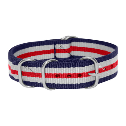 Blue, White & Red Striped ZULU Strap