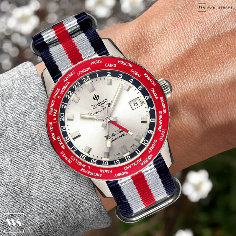 Blue, White & Red Striped ZULU Strap