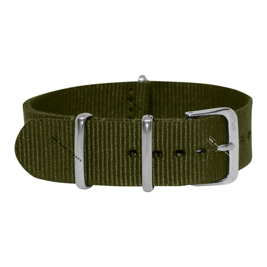 Army Green Plain Basic British Military Watch Strap