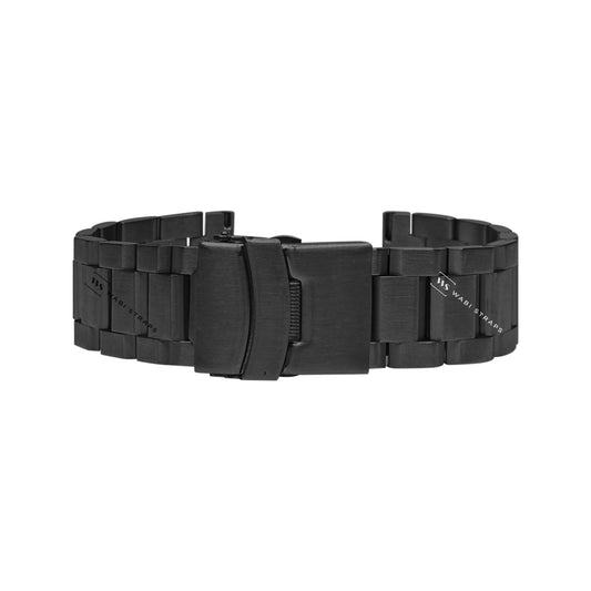 Black Hexad Thick Oyster Metal Brick Bracelet