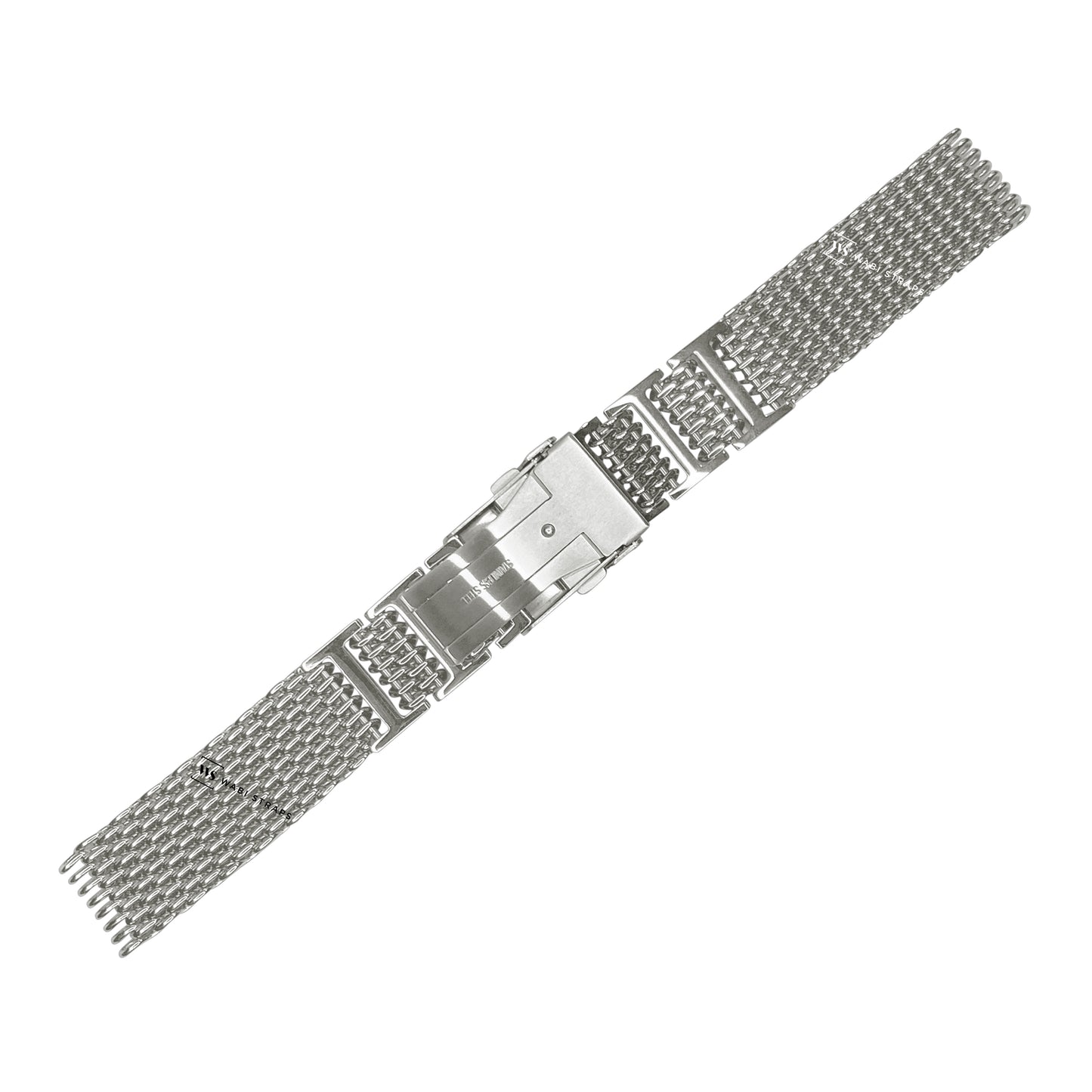 Silver H-Link Shark Mesh Extended Metal Bracelet