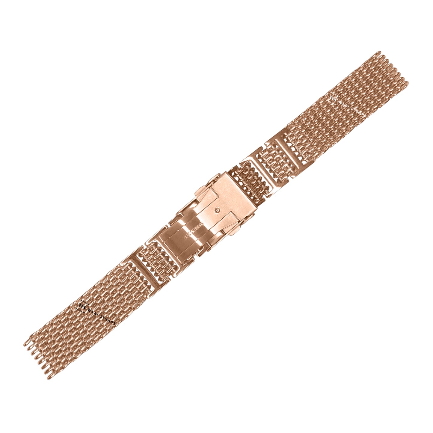 Rose Gold H-Link Shark Mesh Extended Metal Bracelet