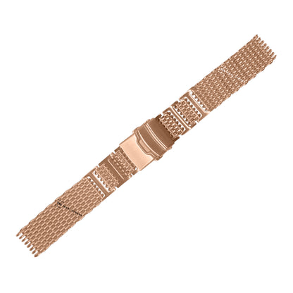 Rose Gold H-Link Shark Mesh Extended Metal Bracelet