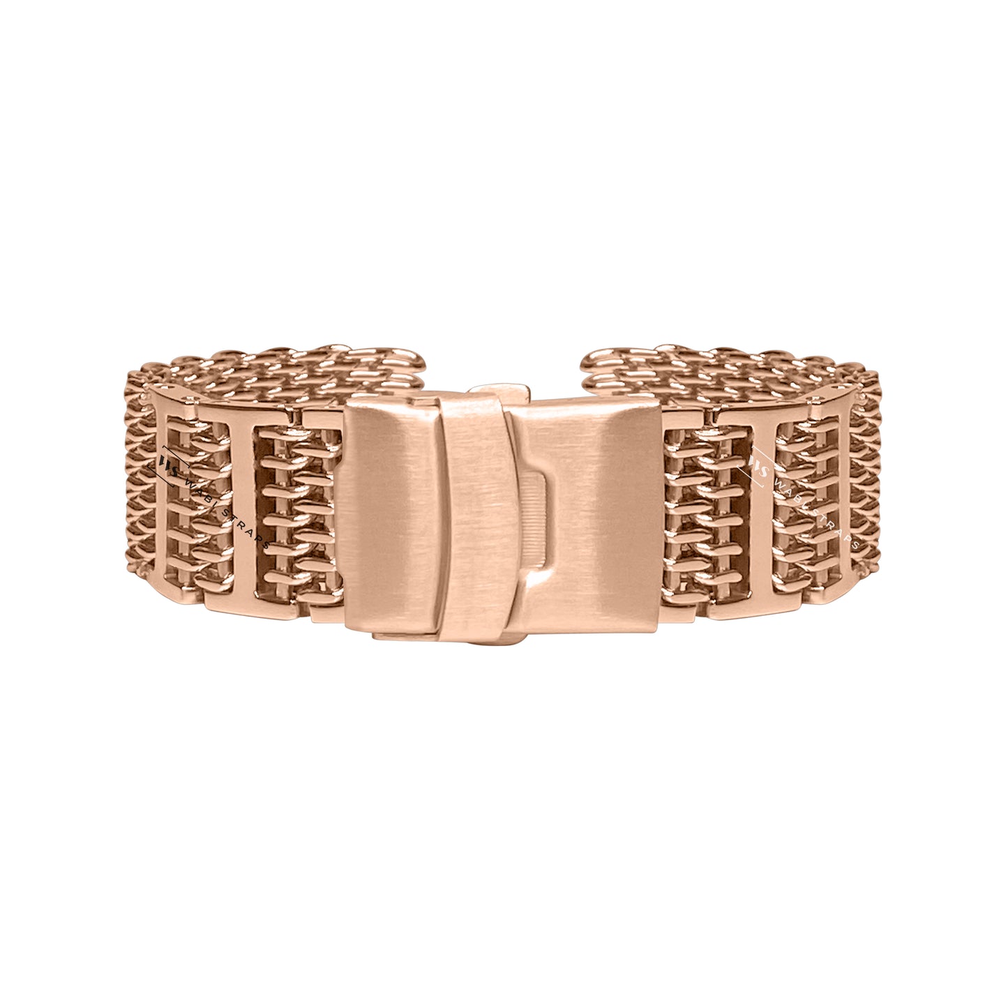 Rose Gold H-Link Shark Mesh Extended Metal Bracelet