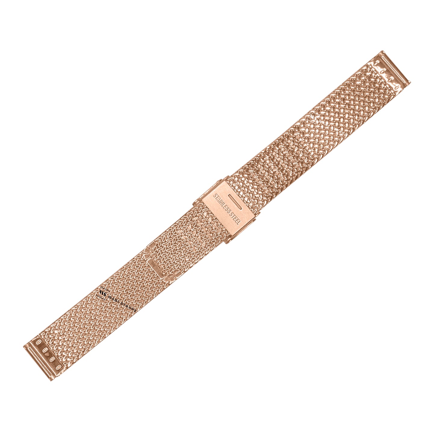 Rose Gold Herringbone Mesh Weave Metal Bracelet