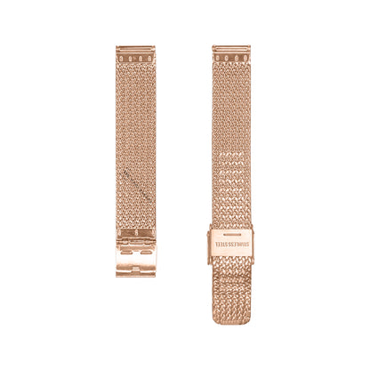 Rose Gold Herringbone Mesh Weave Metal Bracelet