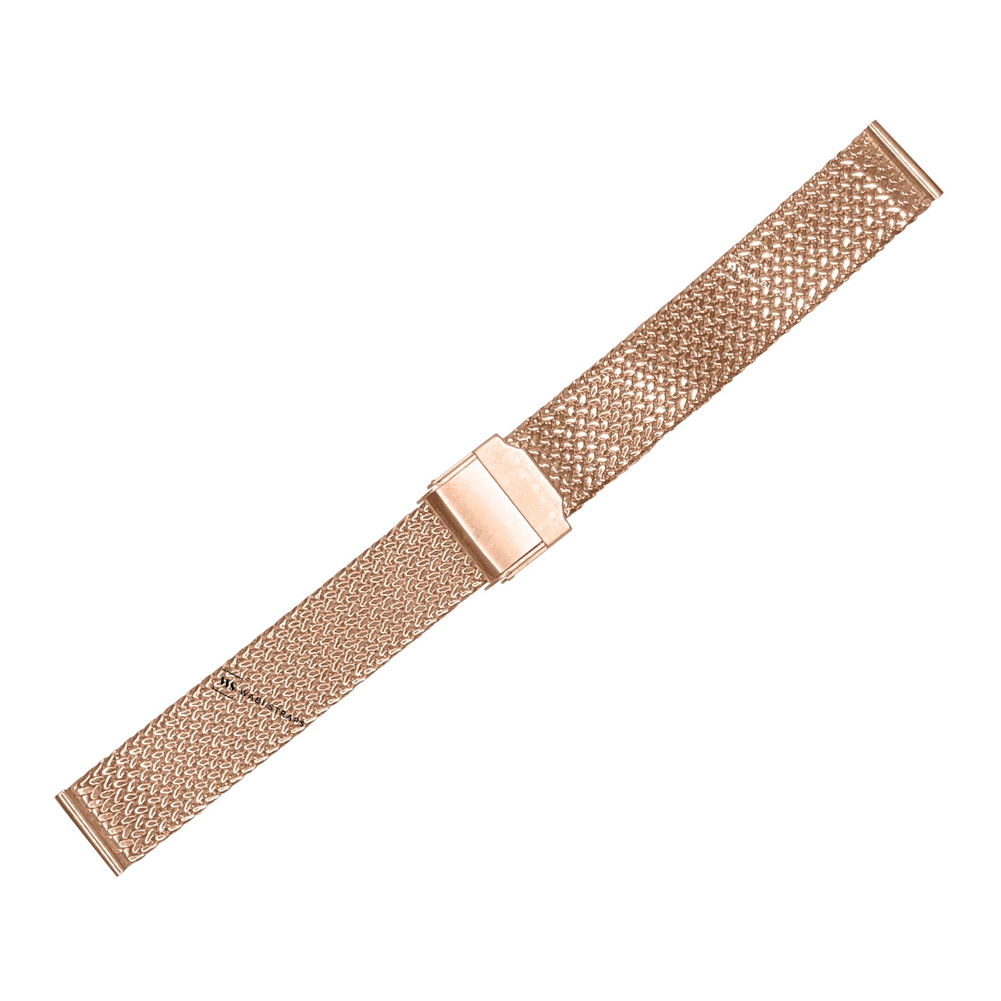 Rose Gold Herringbone Mesh Weave Metal Bracelet