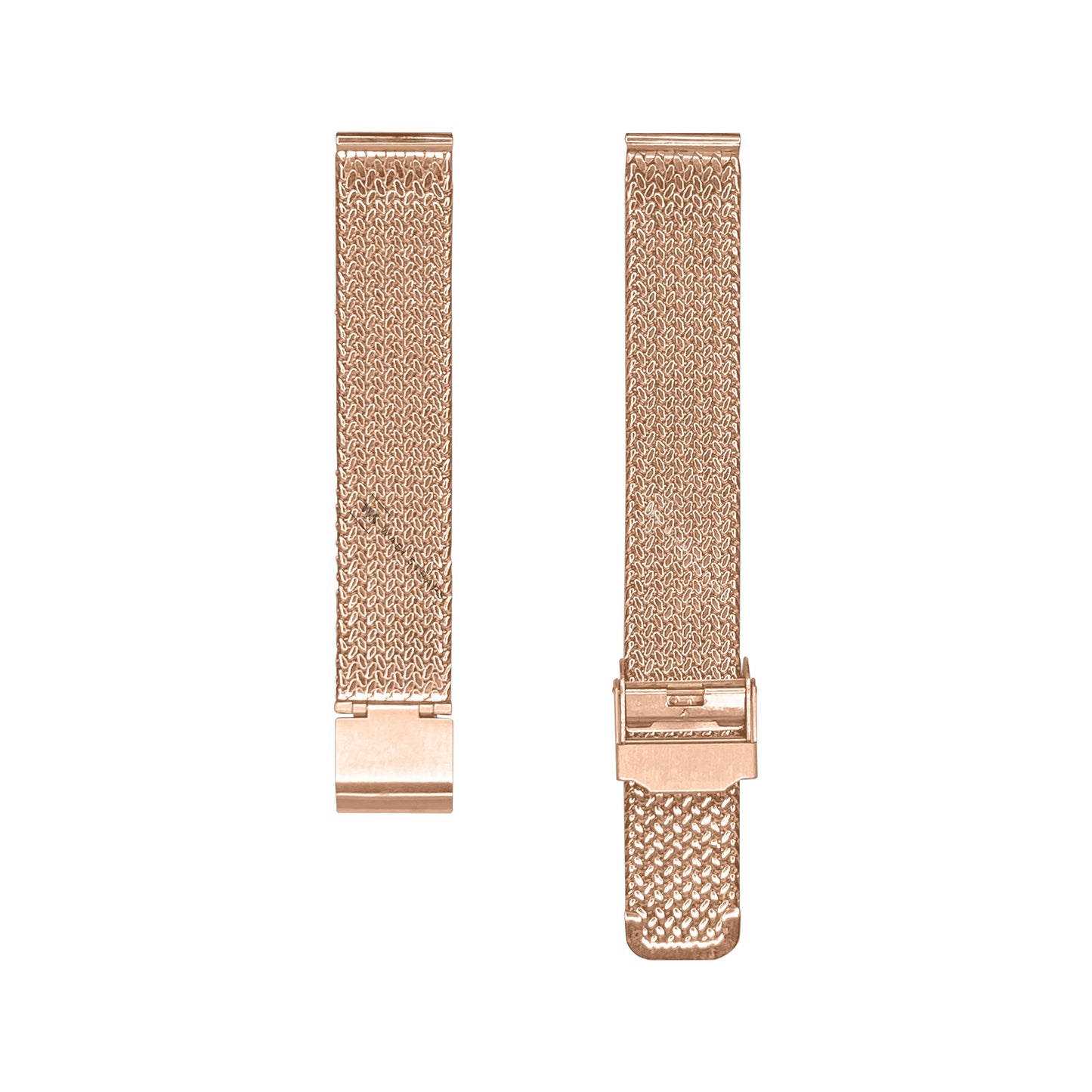 Rose Gold Herringbone Mesh Weave Metal Bracelet