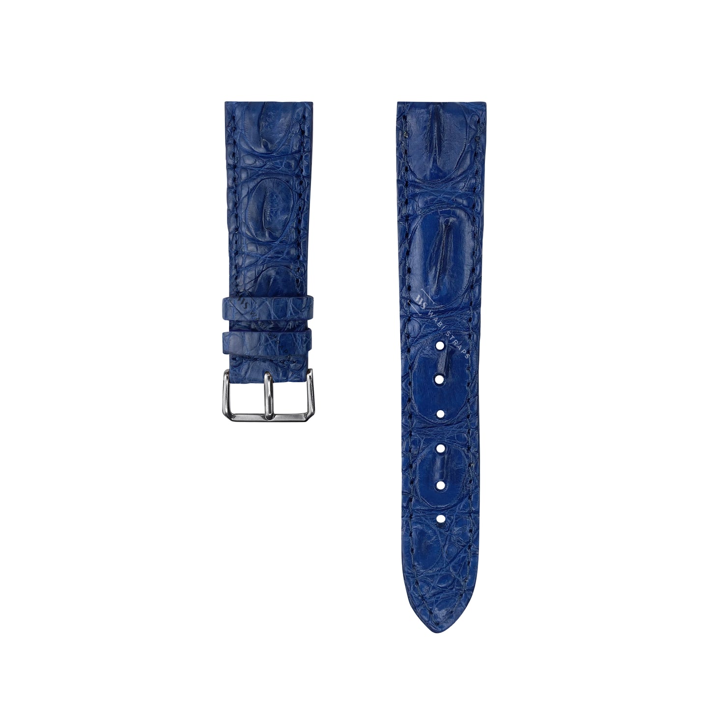 Blue Hornback Alligator Leather Strap