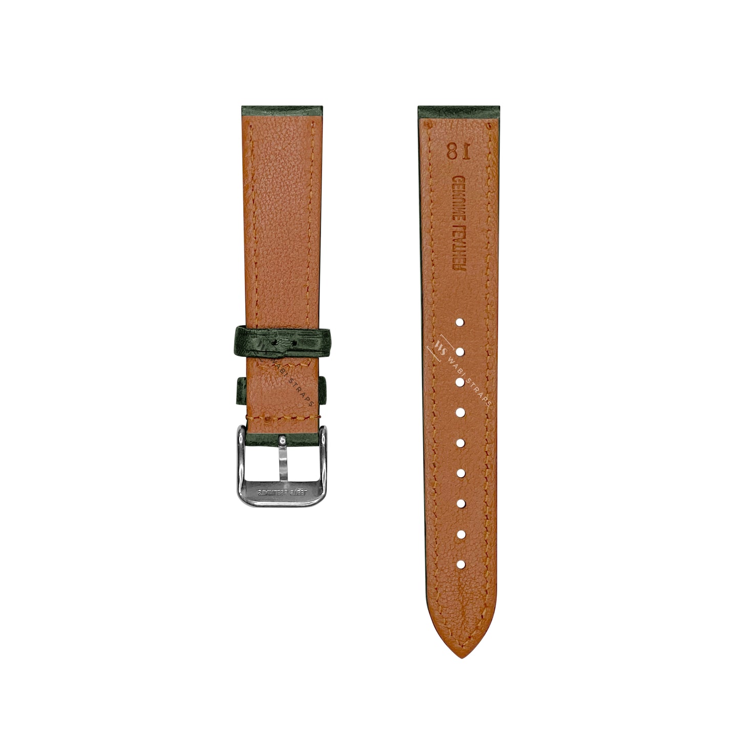 Green Vintage Italian Aged Leather Strap