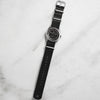 Black Crazy Horse Leather One-Piece Watch Strap