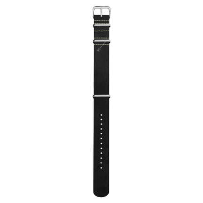 Black Crazy Horse Leather One-Piece Watch Strap