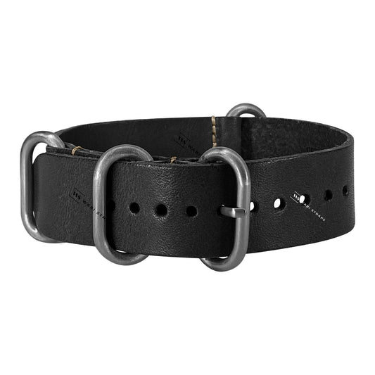 Black Vintage Leather ZULU Strap