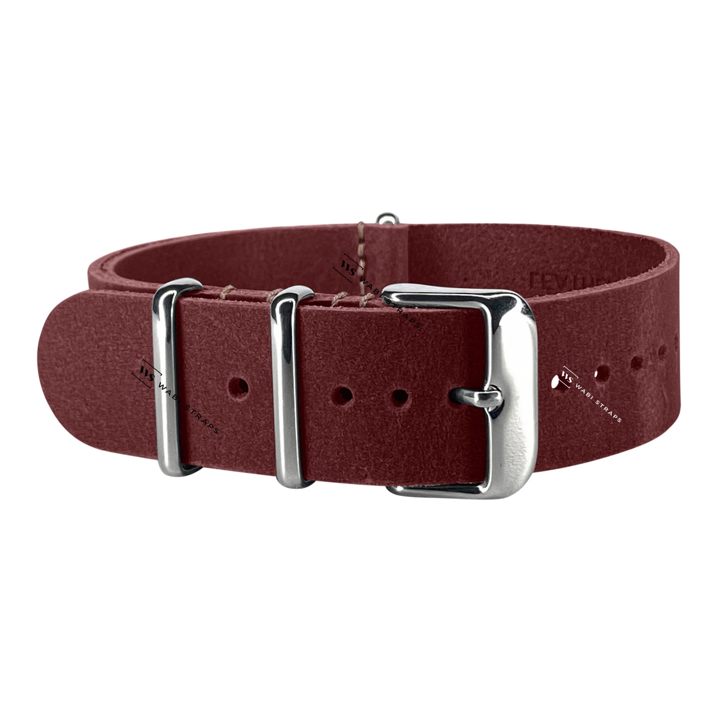 Mahogany Crazy Horse Leather One-Piece Watch Strap