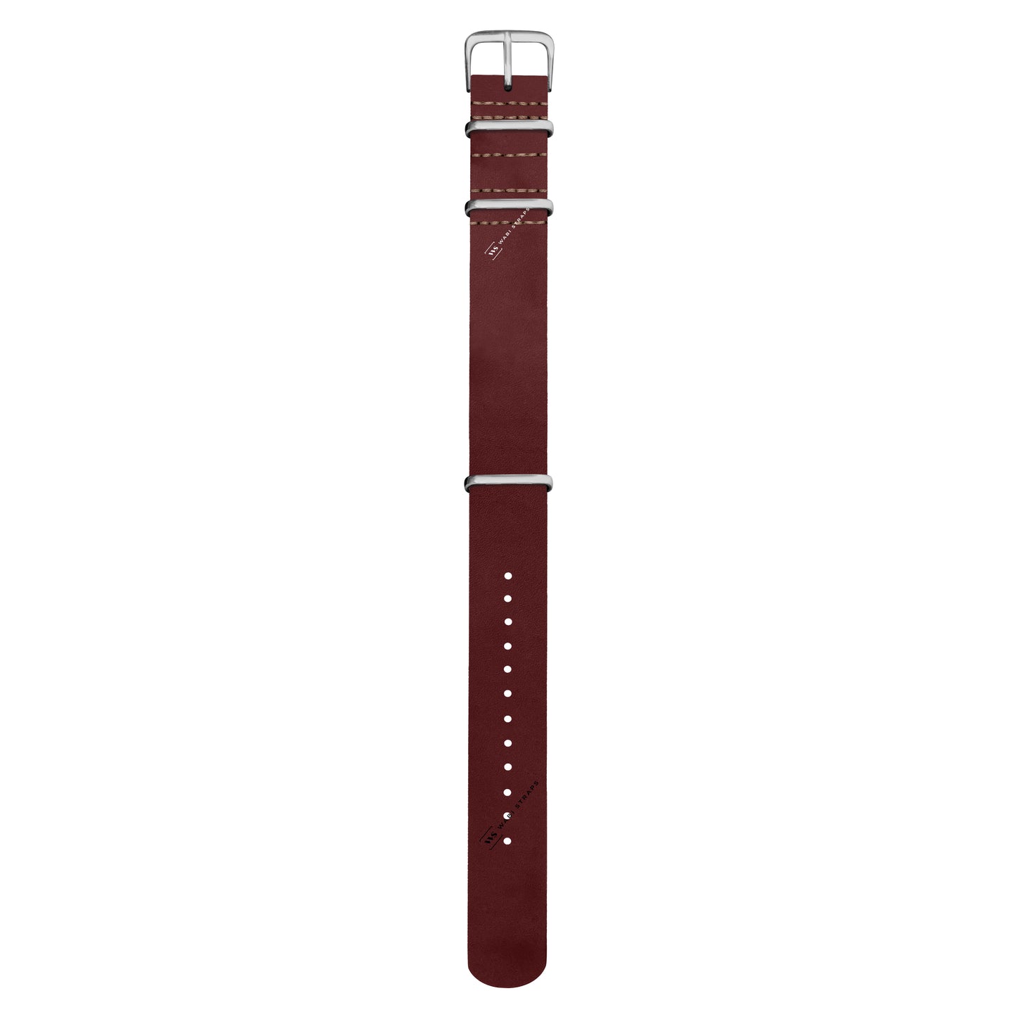 Mahogany Crazy Horse Leather One-Piece Watch Strap