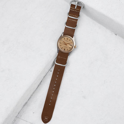 Dark Brown Vintage Leather ZULU Strap