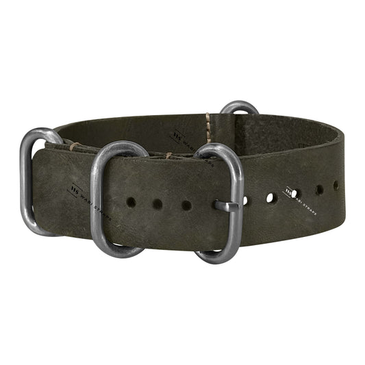 Dark Green Vintage Leather ZULU Strap