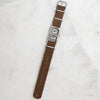 Khaki Crazy Horse Leather One-Piece Watch Strap