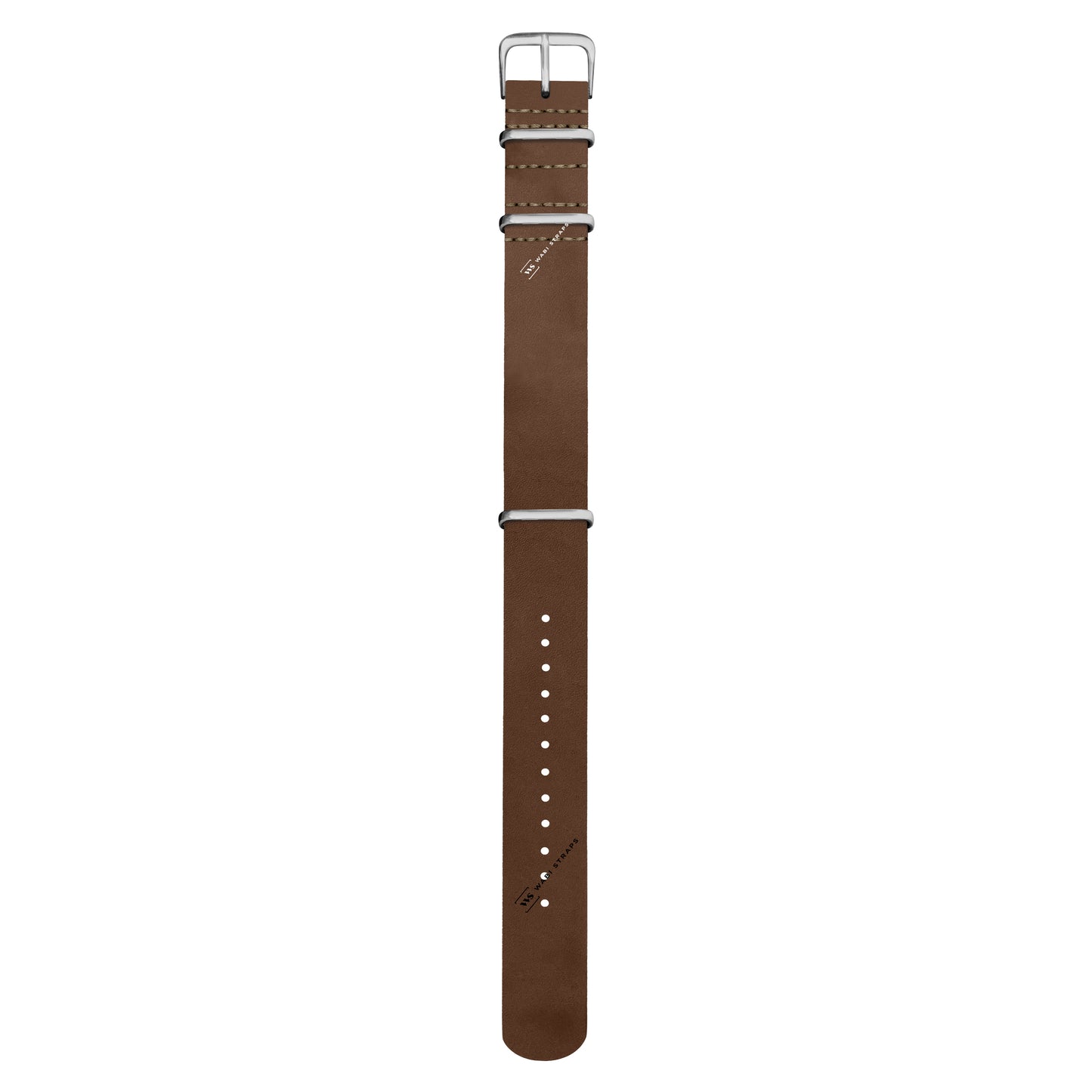 Khaki Crazy Horse Leather One-Piece Watch Strap