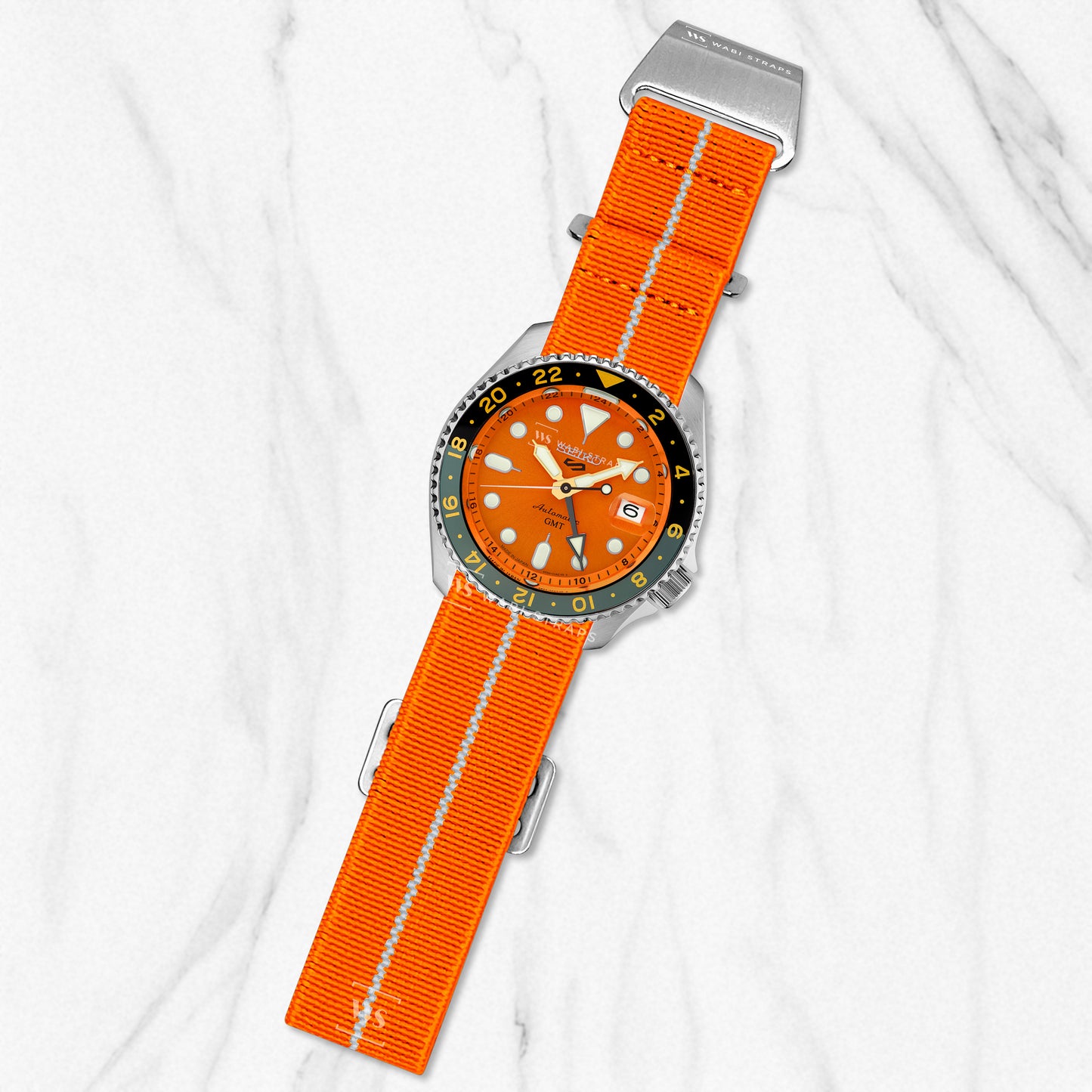 Orange & White Marine Nationale Paratrooper Strap