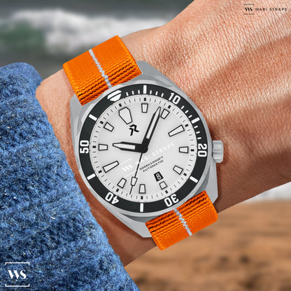 Orange & White Marine Nationale Paratrooper Strap