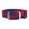 Red & Blue Braided Perlon Strap