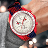 Red & Blue Braided Perlon Strap