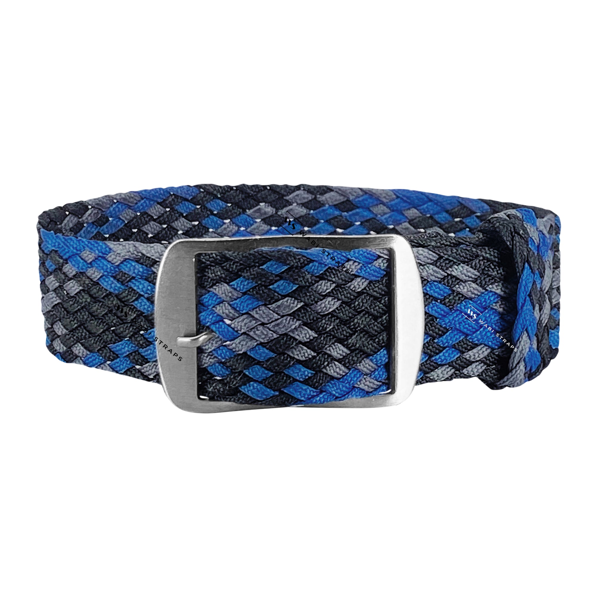 Black, Blue & Grey Braided Perlon Strap