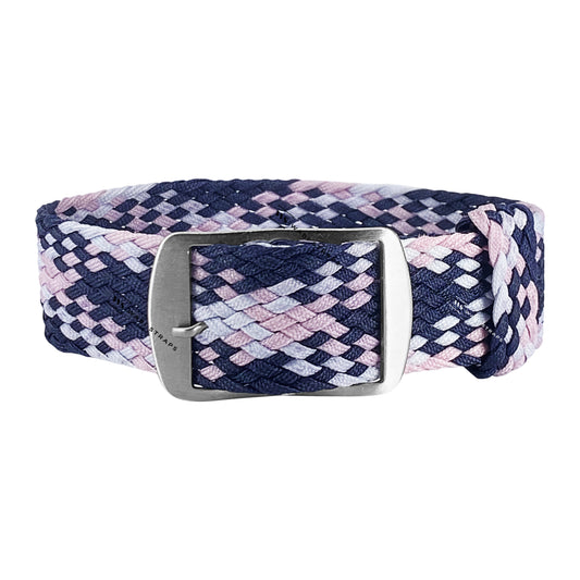 Pink, Blue & White Braided Perlon Strap