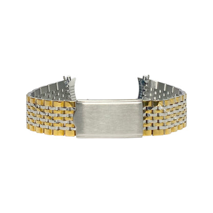 Two Tone 9-Row Beads Of Rice BOR Metal Bracelet