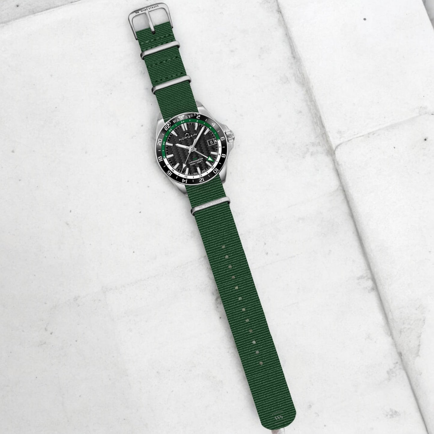 Dark Green Neon British Military Watch Strap