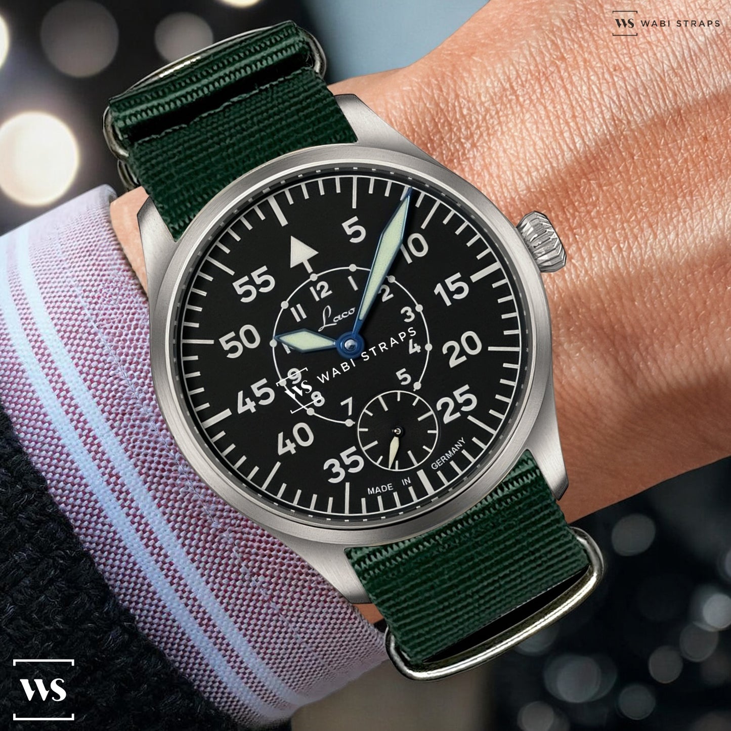 Dark Green Neon British Military Watch Strap