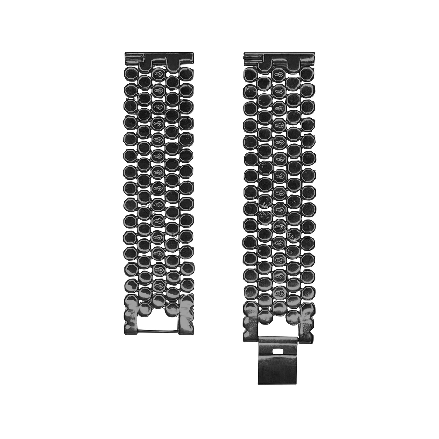 Black Octagon Honeycomb Link Metal Bracelet